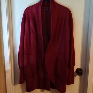 Eddie Bauer size medium fleece wrap cardigan